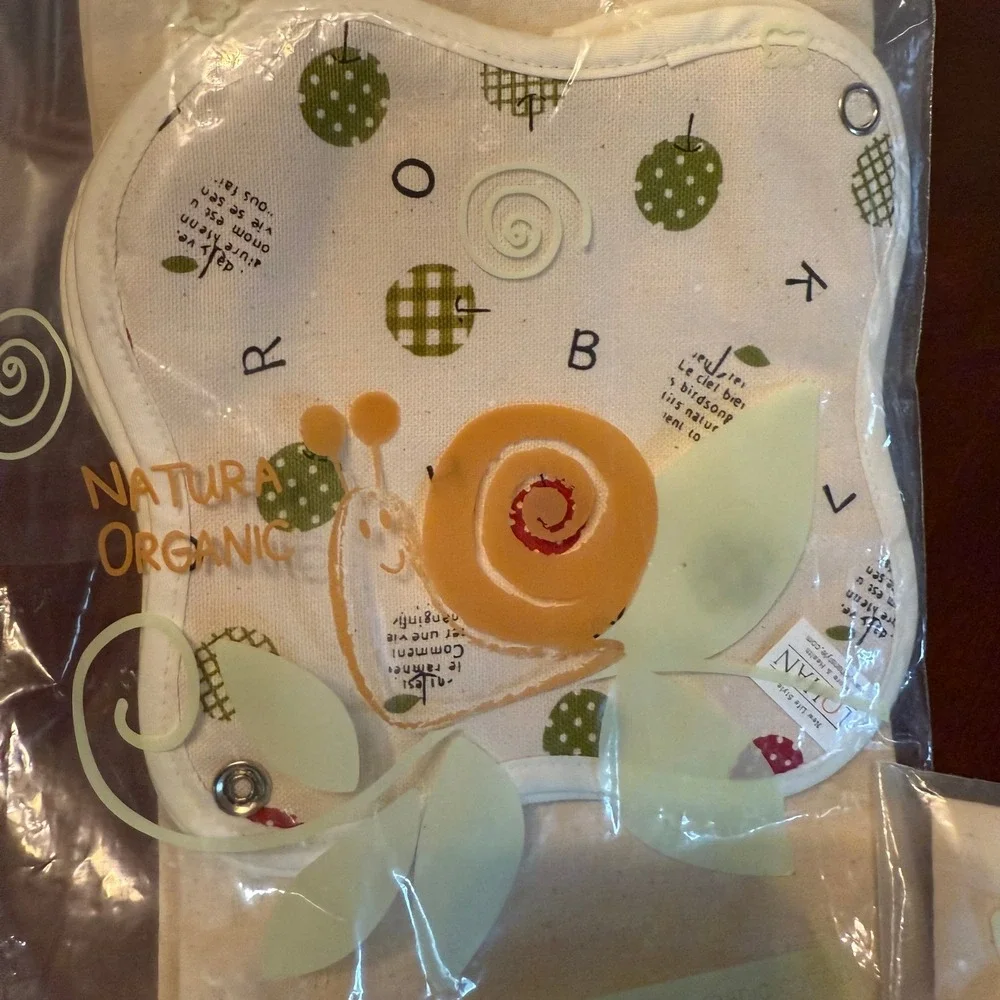 Organic Baby Bibs pack‎ of 2 Beige Lohan Natura